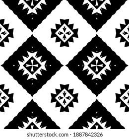  Black and white texture. Abstract seamless geometric pattern. 