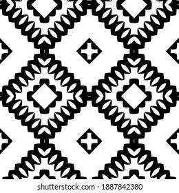  Black and white texture. Abstract seamless geometric pattern. 