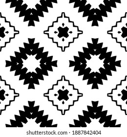  Black and white texture. Abstract seamless geometric pattern. 