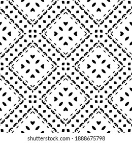  Black and white texture. Abstract seamless geometric pattern. 