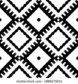  Black and white texture. Abstract seamless geometric pattern. 