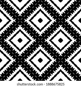  Black and white texture. Abstract seamless geometric pattern. 