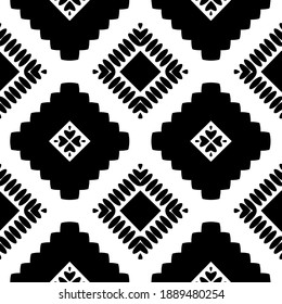  Black and white texture. Abstract seamless geometric pattern. 