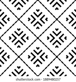  Black and white texture. Abstract seamless geometric pattern. 