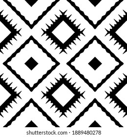  Black and white texture. Abstract seamless geometric pattern. 