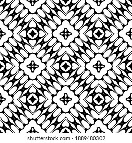  Black and white texture. Abstract seamless geometric pattern. 