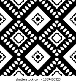  Black and white texture. Abstract seamless geometric pattern. 