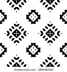  Black and white texture. Abstract seamless geometric pattern. 