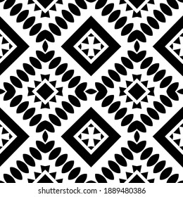  Black and white texture. Abstract seamless geometric pattern. 