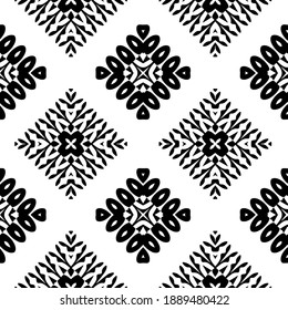  Black and white texture. Abstract seamless geometric pattern. 