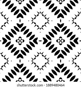  Black and white texture. Abstract seamless geometric pattern. 
