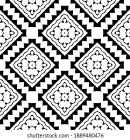  Black and white texture. Abstract seamless geometric pattern. 