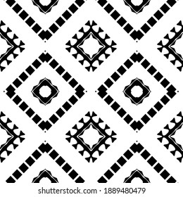  Black and white texture. Abstract seamless geometric pattern. 