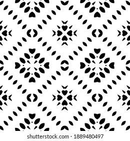  Black and white texture. Abstract seamless geometric pattern. 