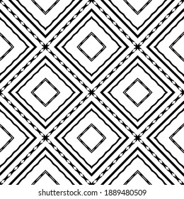  Black and white texture. Abstract seamless geometric pattern. 
