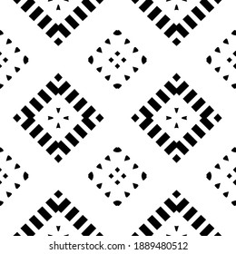  Black and white texture. Abstract seamless geometric pattern. 