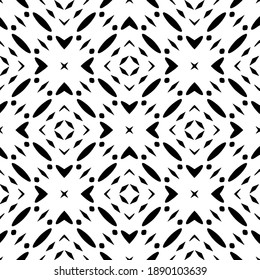  Black and white texture. Abstract seamless geometric pattern. 
