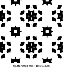  Black and white texture. Abstract seamless geometric pattern. 