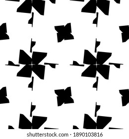  Black and white texture. Abstract seamless geometric pattern. 