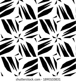  Black and white texture. Abstract seamless geometric pattern. 