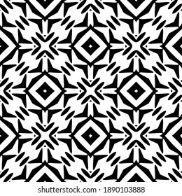  Black and white texture. Abstract seamless geometric pattern. 