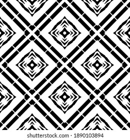  Black and white texture. Abstract seamless geometric pattern. 