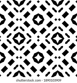  Black and white texture. Abstract seamless geometric pattern. 