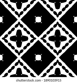  Black and white texture. Abstract seamless geometric pattern. 