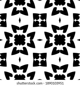  Black and white texture. Abstract seamless geometric pattern. 