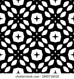  Black and white texture. Abstract seamless geometric pattern. 
