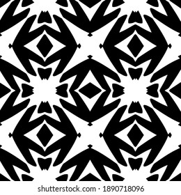  Black and white texture. Abstract seamless geometric pattern. 