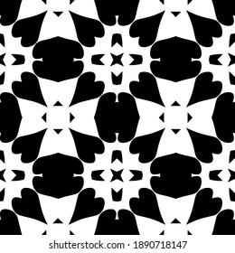  Black and white texture. Abstract seamless geometric pattern. 