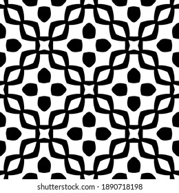  Black and white texture. Abstract seamless geometric pattern. 