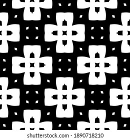  Black and white texture. Abstract seamless geometric pattern. 
