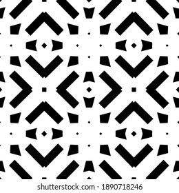  Black and white texture. Abstract seamless geometric pattern. 