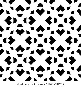  Black and white texture. Abstract seamless geometric pattern. 