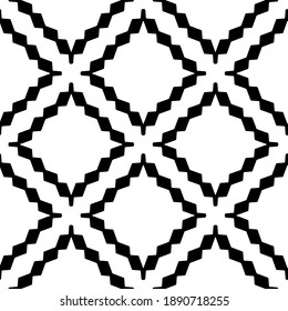  Black and white texture. Abstract seamless geometric pattern. 