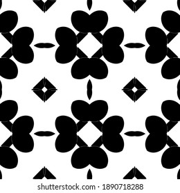  Black and white texture. Abstract seamless geometric pattern. 