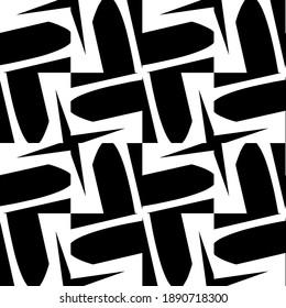  Black and white texture. Abstract seamless geometric pattern. 