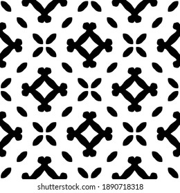  Black and white texture. Abstract seamless geometric pattern. 