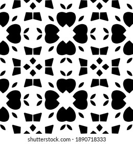  Black and white texture. Abstract seamless geometric pattern. 