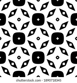  Black and white texture. Abstract seamless geometric pattern. 
