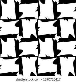  Black and white texture. Abstract seamless geometric pattern. 