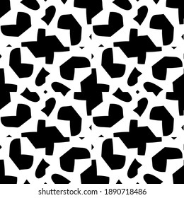  Black and white texture. Abstract seamless geometric pattern. 