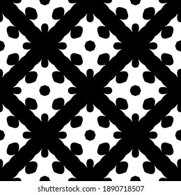  Black and white texture. Abstract seamless geometric pattern. 