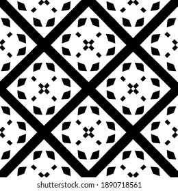 Black and white texture. Abstract seamless geometric pattern. 