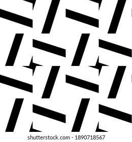  Black and white texture. Abstract seamless geometric pattern. 