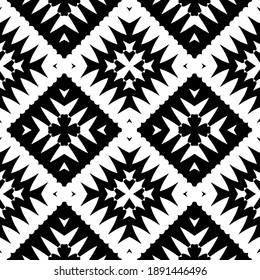  Black and white texture. Abstract seamless geometric pattern. 