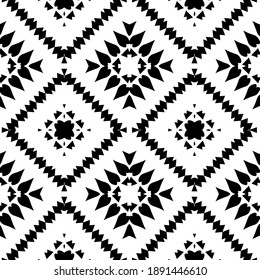  Black and white texture. Abstract seamless geometric pattern. 