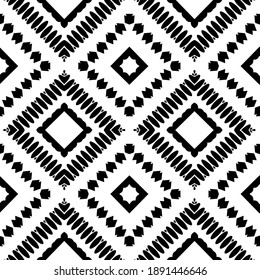  Black and white texture. Abstract seamless geometric pattern. 
